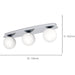 Stylish Modern Chrome Triple Ceiling Light with LED for Indoor Spaces