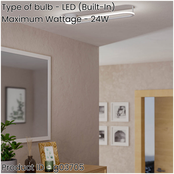 Sleek Modern White LED Ceiling Light for Contemporary Indoor Spaces