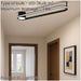 Sleek Black LED Ceiling Light Modern Semi Flush Fixture for Indoor Spaces