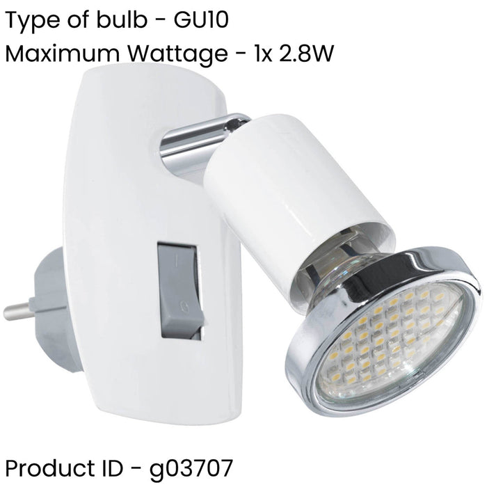 2 PACK Sleek Modern Design White and Chrome LED Wall Light for Indoor Spaces