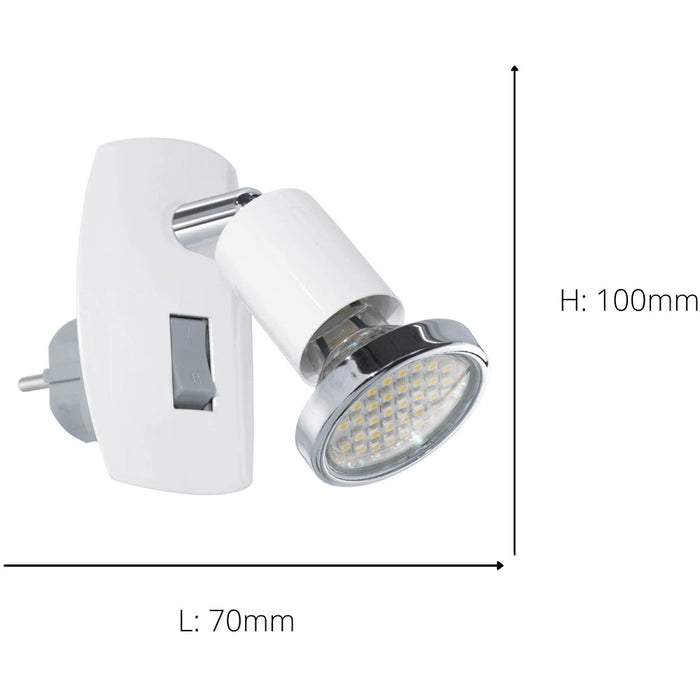 Sleek Modern Design White and Chrome LED Wall Light for Indoor Spaces