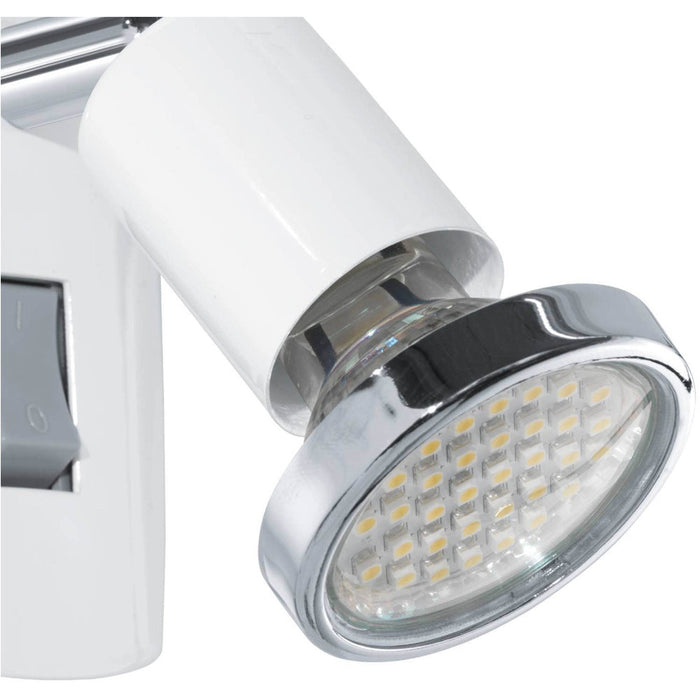 Sleek Modern Design White and Chrome LED Wall Light for Indoor Spaces