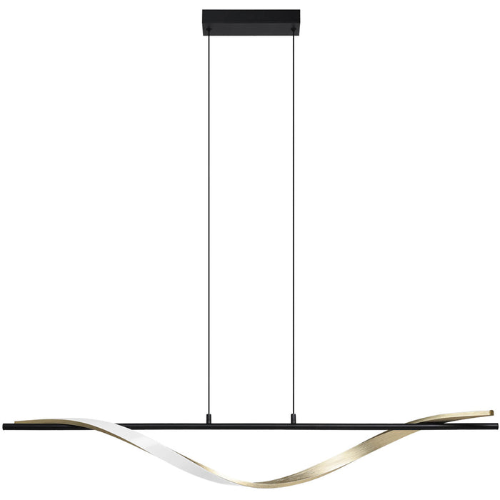 Stylish Black and Brushed Brass LED Pendant Light for Modern Interiors