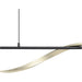 Stylish Black and Brushed Brass LED Pendant Light for Modern Interiors