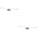 2 PACK Sleek 60cm LED Chrome Mirror Wall Light for Modern Bathroom Decor