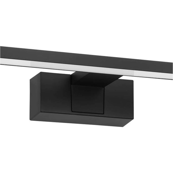 Sleek 45cm LED Black Mirror Wall Light for Modern Bathroom Decor