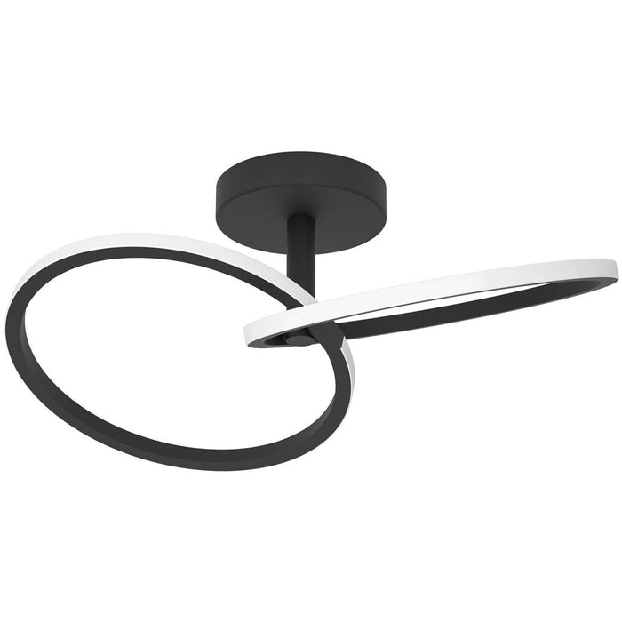 Sleek Black LED Ceiling Light for Modern Indoor Spaces Semi Flush Design 4