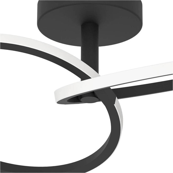 Sleek Black LED Ceiling Light for Modern Indoor Spaces Semi Flush Design 4