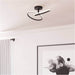 Sleek Black LED Ceiling Light for Modern Indoor Spaces Semi Flush Design 4