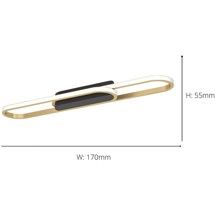 Contemporary Black LED Ceiling Light for Modern Home Décor