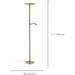 2 PACK Stylish Modern Brushed Brass and Black LED Floor Lamp for Indoor Spaces