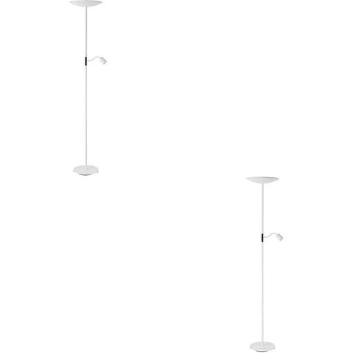 2 PACK Sleek Modern White LED Floor Lamp for Stylish Indoor Lighting
