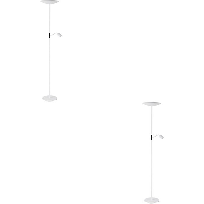 2 PACK Sleek Modern White LED Floor Lamp for Stylish Indoor Lighting