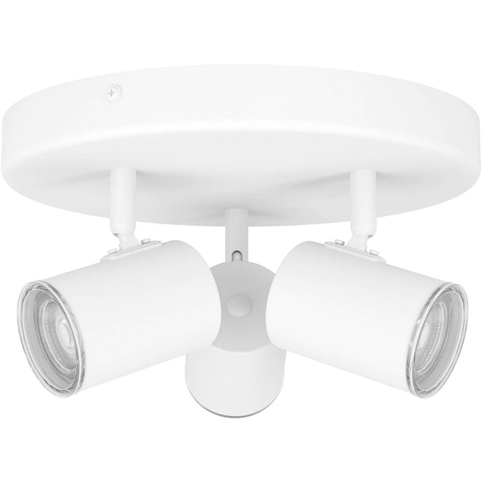 Modern White Triple Round GU10 Ceiling Spotlight for Elegant Bathroom Lighting