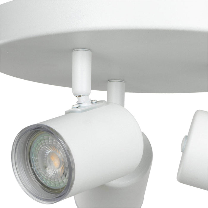 Modern White Triple Round GU10 Ceiling Spotlight for Elegant Bathroom Lighting