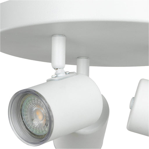 Modern White Triple Round GU10 Ceiling Spotlight for Elegant Bathroom Lighting