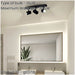 Modern Black Triple Bar Bathroom Ceiling Spotlight with GU10 Fittings for Stylish Indoor Lighting