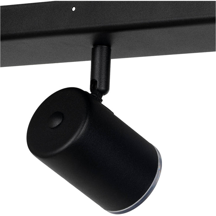 Modern Black Triple Bar Bathroom Ceiling Spotlight with GU10 Fittings for Stylish Indoor Lighting