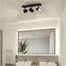 Modern Black Triple Bar Bathroom Ceiling Spotlight with GU10 Fittings for Stylish Indoor Lighting