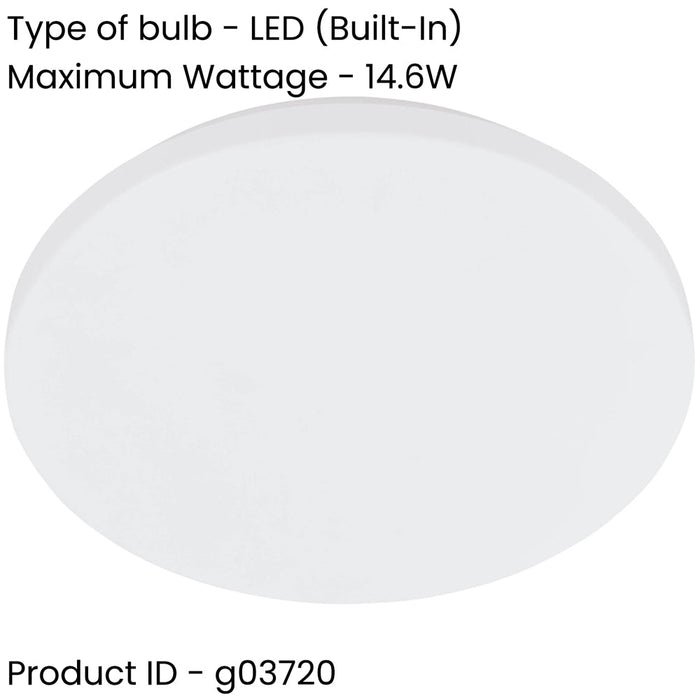 Sleek Modern White LED Ceiling Light Fixture for Indoor Bathroom Spaces