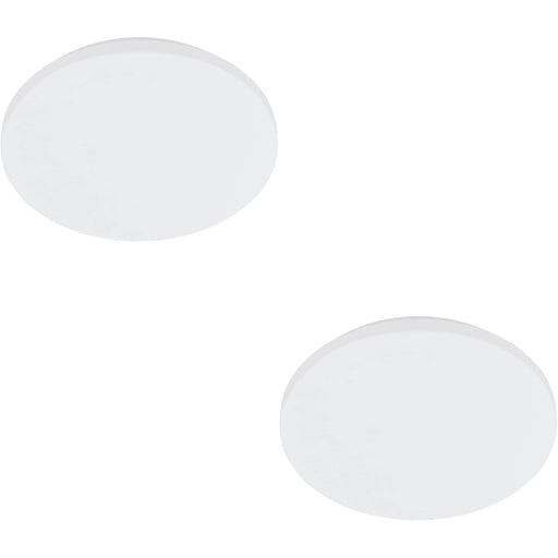 2 PACK Sleek Modern White LED Ceiling Light Fixture for Indoor Bathroom Spaces