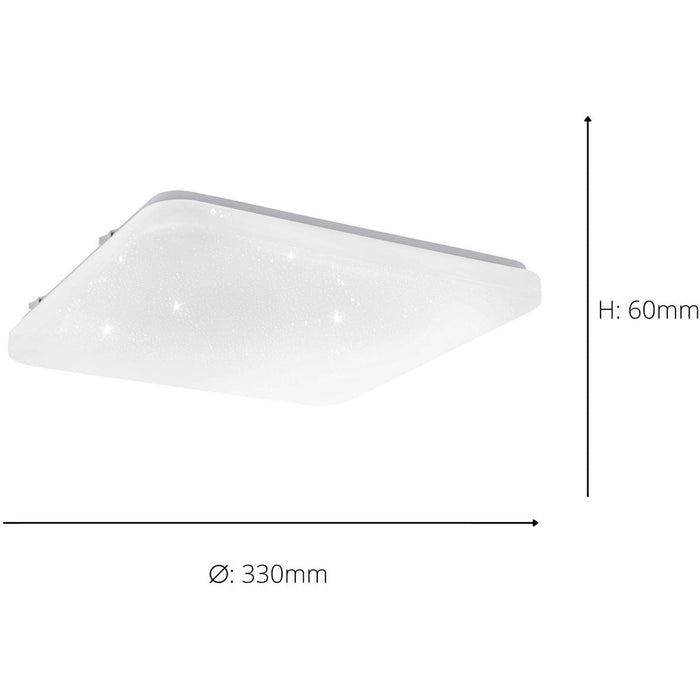 2 PACK Stylish Modern White Square LED Ceiling Light for Indoor Bathroom