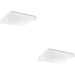 2 PACK Stylish Modern White Square LED Ceiling Light for Indoor Bathroom