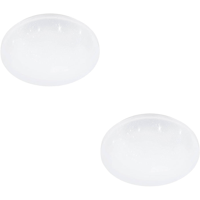 2 PACK Sleek Modern Design White LED Ceiling Light for Indoor Bathrooms