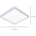 Stylish 29cm Modern Chrome Square LED Ceiling Light for Indoor Spaces