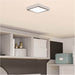 Sleek 15cm Modern Chrome Square Ceiling Light LED Home Lighting Solution