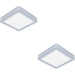 2 PACK Sleek 15cm Modern Chrome Square Ceiling Light LED Home Lighting Solution
