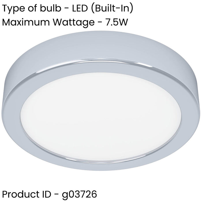 Sleek Modern Chrome Round LED Ceiling Light for Indoor Spaces
