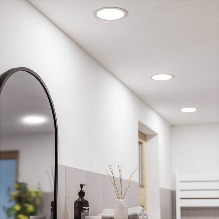 2 PACK Modern White LED Ceiling Light for Any Indoor Space Stylish Semi Flush Design