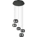 Stylish Modern Black LED Pendant Light for Indoor Ceiling Hanging Fitting