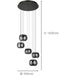Stylish Modern Black LED Pendant Light for Indoor Ceiling Hanging Fitting