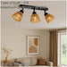 Sleek Black Triple Ceiling Light Fixture for Contemporary Indoor Spaces