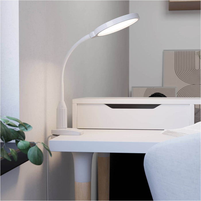 Sleek Modern White LED Table Lamp for Stylish Indoor Home Lighting
