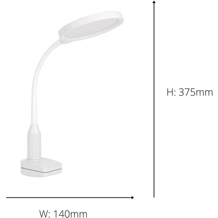2 PACK Sleek Modern White LED Table Lamp for Stylish Indoor Home Lighting