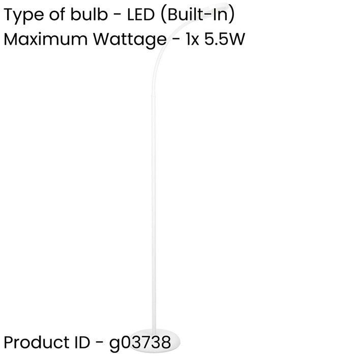 Sleek Modern White LED Floor Lamp for Indoor Spaces Stylish Home Lighting Solution