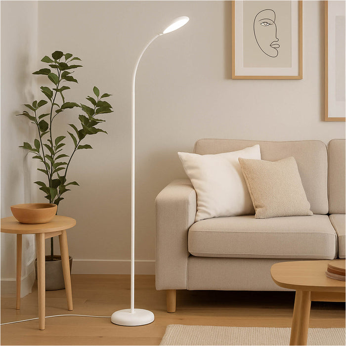 2 PACK Sleek Modern White LED Floor Lamp for Indoor Spaces Stylish Home Lighting Solution