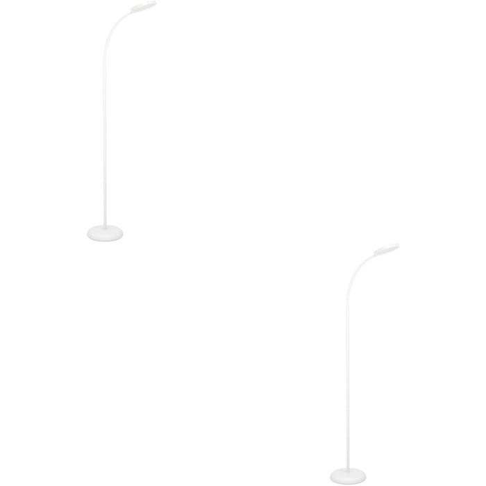 2 PACK Sleek Modern White LED Floor Lamp for Indoor Spaces Stylish Home Lighting Solution