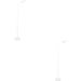 2 PACK Sleek Modern White LED Floor Lamp for Indoor Spaces Stylish Home Lighting Solution