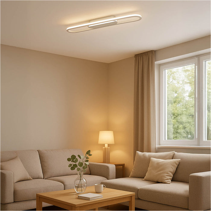 Sleek Modern Chrome Ceiling Light Fixture LED Indoor Lighting for Contemporary Homes