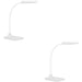 2 PACK Stylish Modern White LED Table Lamp for Home Decor and Illumination