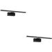 2 PACK Sleek 60cm LED Bathroom Wall Light with Modern Black Mirror Design