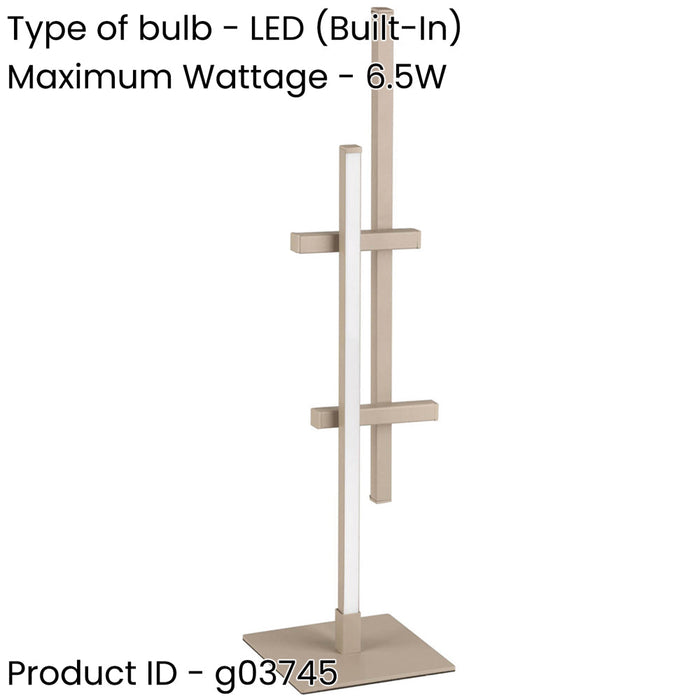 2 PACK Sandy Finish Modern Design LED Table Lamp for Stylish Indoor Home Lighting