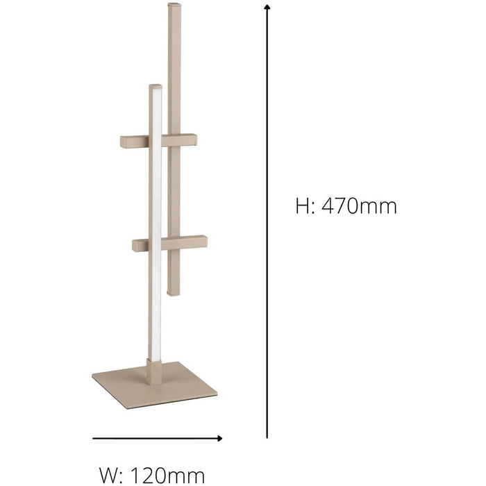 2 PACK Sandy Finish Modern Design LED Table Lamp for Stylish Indoor Home Lighting
