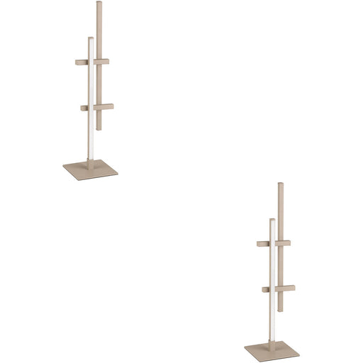 2 PACK Sandy Finish Modern Design LED Table Lamp for Stylish Indoor Home Lighting