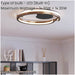 Stylish Modern Bronze and Black LED Ceiling Light for Indoor Spaces