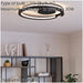 Sleek Modern Black LED Ceiling Light for Indoor Spaces Stylish Semi Flush Design